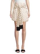 Mother Of Pearl Polka-dot Scarf Wrap Skirt