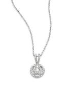 Effy Diamond & 14k White Gold Round Pendant Necklace