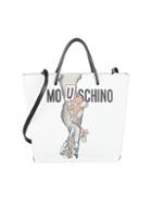 Moschino Structured Leather Shoulder Bag