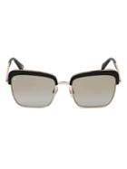 Web Eyewear 55mm Black & Rose Gold Square Sunglasses