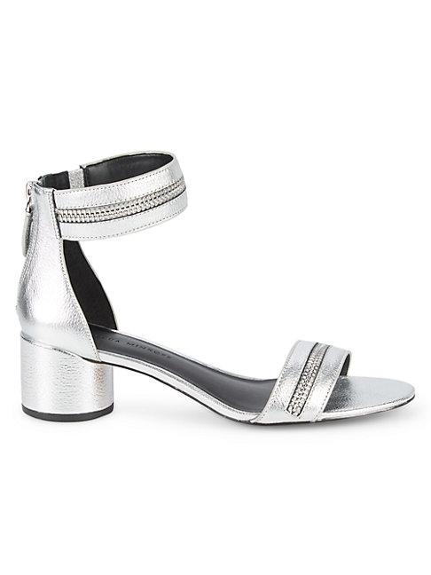 Rebecca Minkoff Ortenne Metallic Leather Sandals