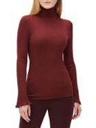 Lafayette 148 New York Ribbed Wool Bell-sleeve Sweater