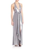 Abs Metallic Jersey Gown