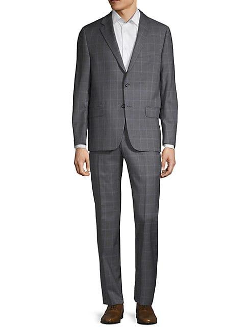Hickey Freeman Check Wool Suit