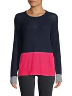 Brodie Cashmere Colorblock Cashmere Sweater