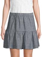 Saks Fifth Avenue Linen Tiered Skirt