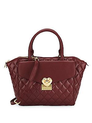 Love Moschino Quilted Zippered Satchel