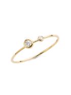 Nephora 14k Yellow Gold Bezel Diamond Ring