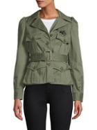 Marc Jacobs Notch Collar Cotton Belted Jacket