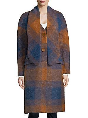 Cosette Plaid Scarf Coat