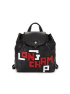 Longchamp Le Pliage Leather Logo Backpack