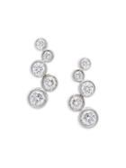 Nephora 14k White Gold & Diamond Drop Earrings