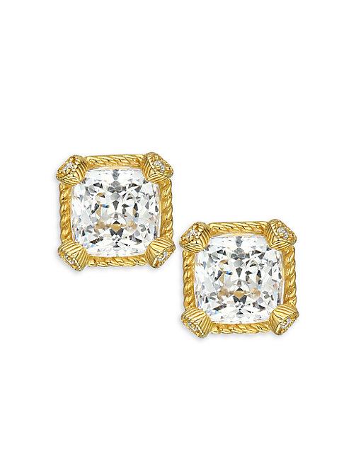 Judith Ripka Goldplated Sterling Silver & Cubic Zirconia Stud Earrings