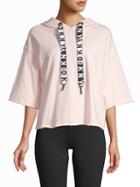 Dkny Sport Stretch-cotton Hooded Top