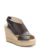 Kenneth Cole Ona Leather Espadrille Wedge Sandals