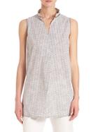 Lafayette 148 New York Eloise Stretch-cotton Printed Blouse