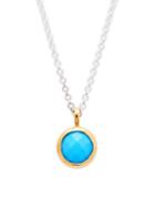 Gurhan Turquoise And Sterling Silver Circle Pendant Necklace