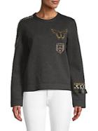 Valentino Embroidered Patch Wool Sweater