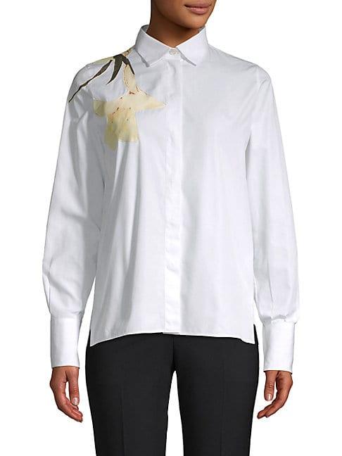 Valentino Floral Cotton Button-down Shirt