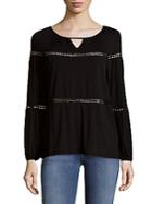 Lumie Lace Inset Long-sleeve Top