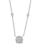 Effy Bouquet 14k White Gold & Diamond Station Pendant Necklace
