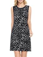 Vince Camuto Printed Crewneck Shift Dress