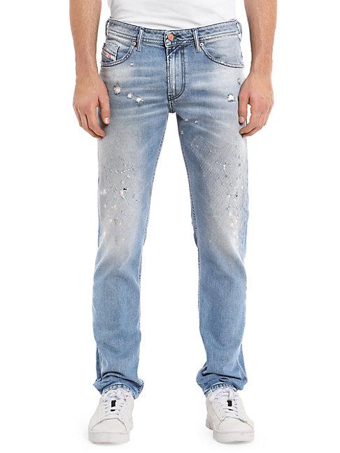 Diesel Thommer Low-rise Slim-fit Distressed Drop Pin Jeans