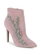 Ava & Aiden Embellished Suede Booties