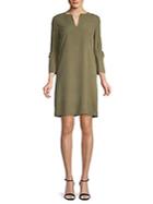 Lafayette 148 New York Deandra Quarter-sleeve Silk Dress