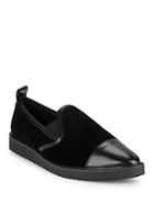 Karl Lagerfeld Cler8 Leather And Suede Loafers