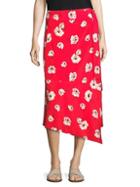 Derek Lam Floral Silk Wrap Skirt