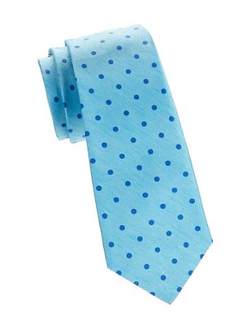 Kiton Dot Silk & Linen Tie