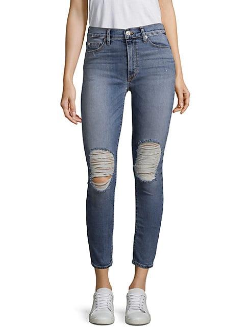 Hudson Jeans Barbara High-waist Ripped Jeans