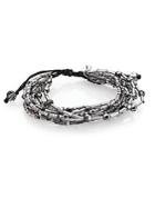 Chan Luu Crystal & Sterling Silver Multi-row Beaded Bracelet