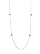 Freida Rothman Anniversary Crystal And Sterling Silver Station Necklace