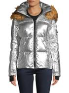 S 13/nyc Faux Fur-trim Hooded Down Puffer Jacket
