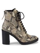 Dolce Vita Norma Embossed Snake-print Leather Boots