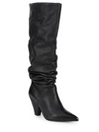 Saks Fifth Avenue Point Toe Leather Knee-high Boots