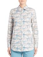 Lafayette 148 New York Brody Printed Cotton Blouse