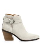 Rag & Bone Ramone Buckle Suede Ankle Boots