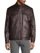 Michael Kors Leather Quilted Moto Jacket