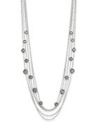 Carol Dauplaise Fabulous Fave Sparkle Bead Five-row Necklace/silvertone