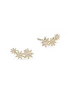Saks Fifth Avenue Kate Collection Diamond Star 14k Yellow Gold Stud Earrings