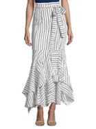 Milly Striped Linen Maxi Skirt