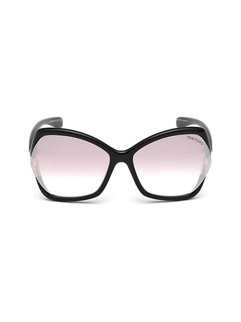 Tom Ford 61mm Astrid Oversized Pink Lens Sunglasses