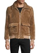 Rnt23 Faux Fur Full-zip Jacket
