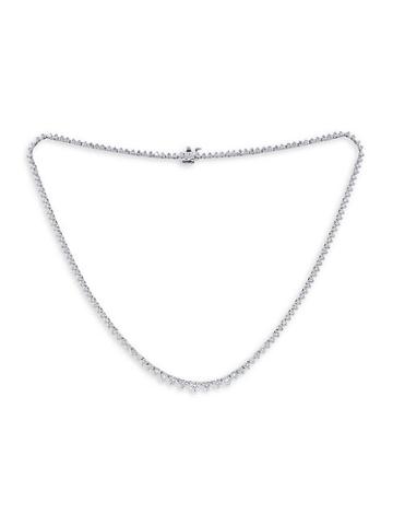 Diana M Jewels 14k White Gold & 10 Tcw Diamond Tennis Necklace