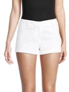 Milly Cabana Dickies Embroidered Eyelet Cotton Shorts