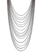 Ava & Aiden Tri-tone Multi Layer Curb Chain Necklace