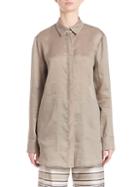 Lafayette 148 New York Silky Button-up